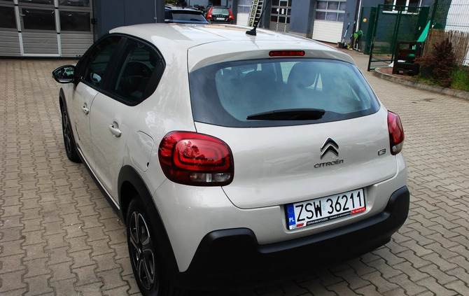 Citroen C3 cena 53900 przebieg: 70000, rok produkcji 2021 z Sulechów małe 436